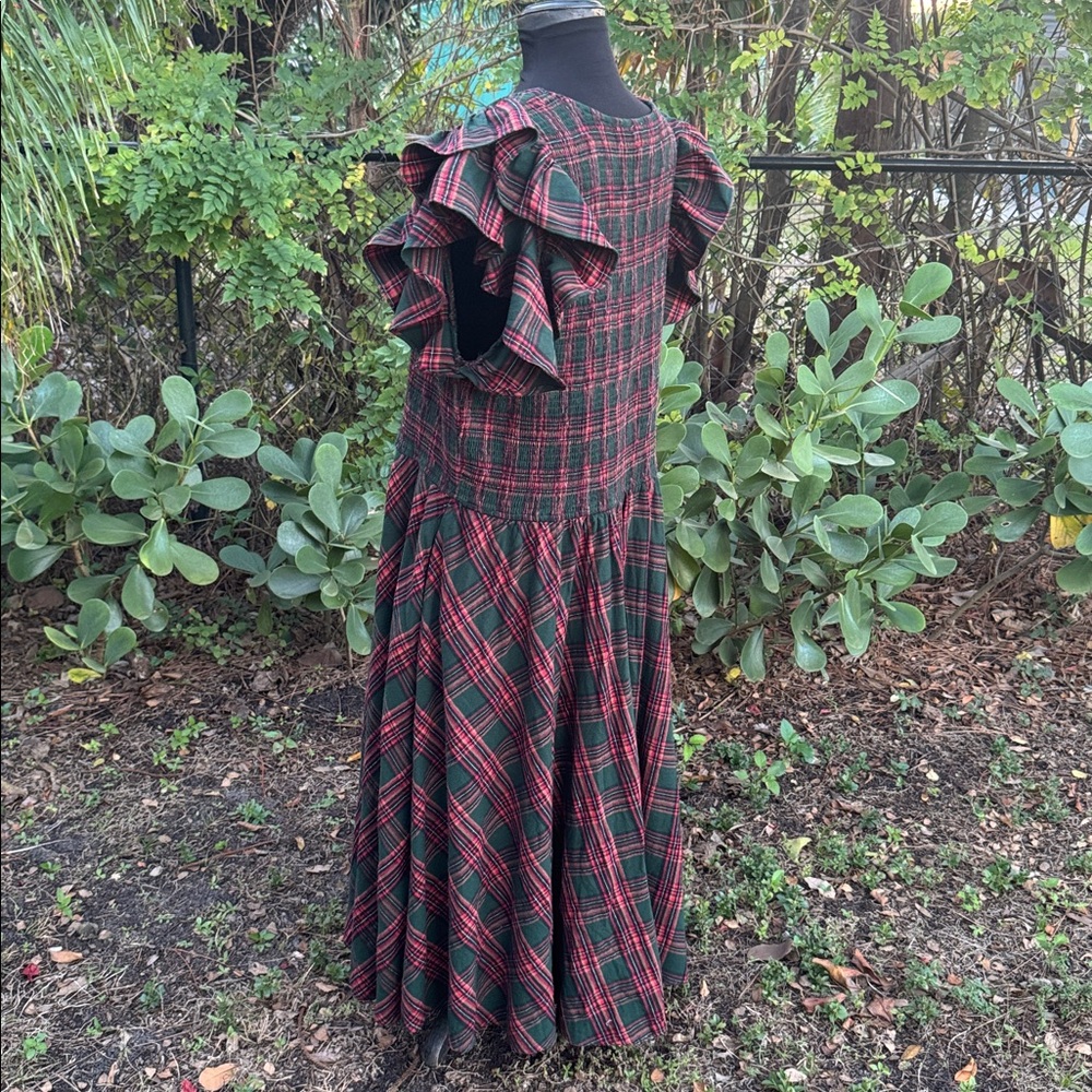 Ivy City Co Hattie Dress in Evergreen Plaid, size 3X - Picture 7 of 8